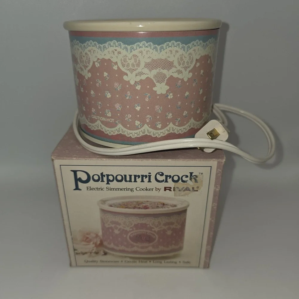 Vintage 1988 All Original RIVAL Potpourri Crock Electric Simmering Cooker works!